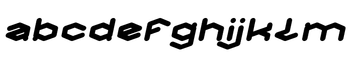 High Tech Bold Italic Font LOWERCASE