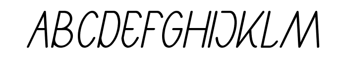 High Thin Light Bold Italic Font UPPERCASE
