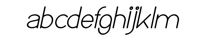 High Thin Light Bold Italic Font LOWERCASE
