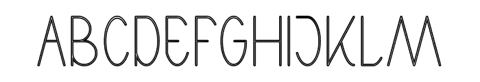 High Thin Light-Hollow Font UPPERCASE