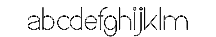 High Thin Light-Hollow Font LOWERCASE