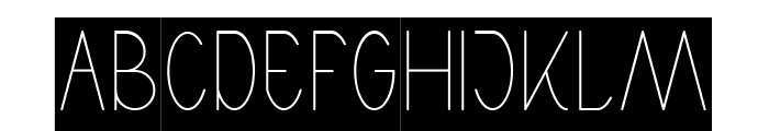 High Thin Light-Inverse Font UPPERCASE