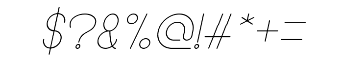 High Thin Light Italic Font OTHER CHARS