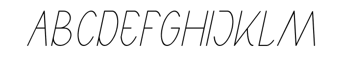 High Thin Light Italic Font UPPERCASE