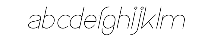 High Thin Light Italic Font LOWERCASE