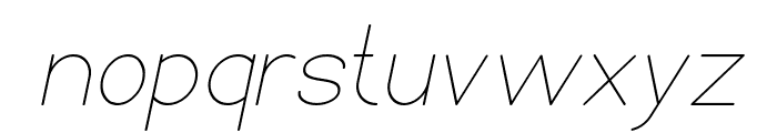 High Thin Light Italic Font LOWERCASE