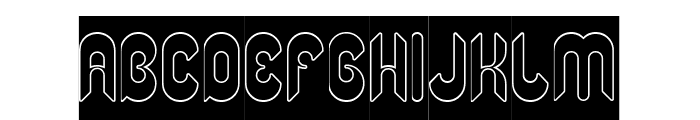 High and Low-Hollow-inverse Font UPPERCASE