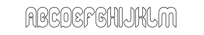 High and Low-Hollow Font UPPERCASE