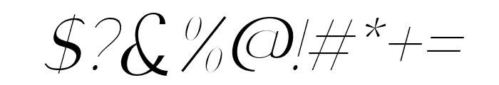 Highfield-ThinItalic Font OTHER CHARS