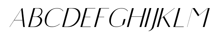 Highfield-ThinItalic Font LOWERCASE