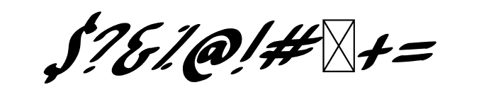 Highlander Italic Font OTHER CHARS