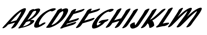 Highlander Italic Font UPPERCASE