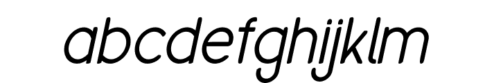 Highon Light Italic Font LOWERCASE