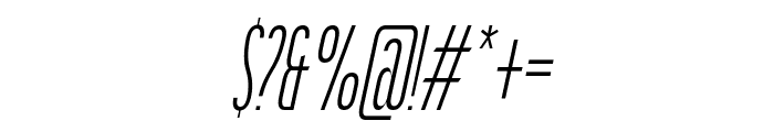 Hightershot Light Italic Font OTHER CHARS