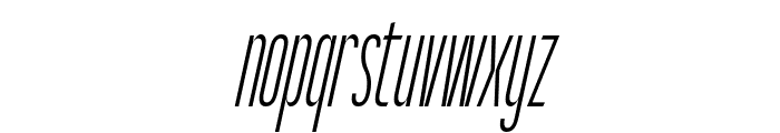 Hightershot Light Italic Font LOWERCASE