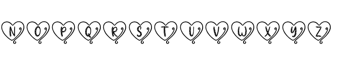 Hilani Heart Regular Font LOWERCASE