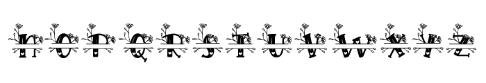Hilens Flower Monogram Regular Font UPPERCASE