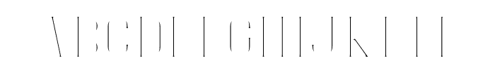 Hillenberg Extra Inline Font LOWERCASE