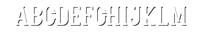 Hillenberg Extra Shadow Font LOWERCASE