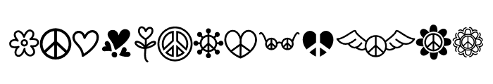 Hippie Groovy extras Font UPPERCASE