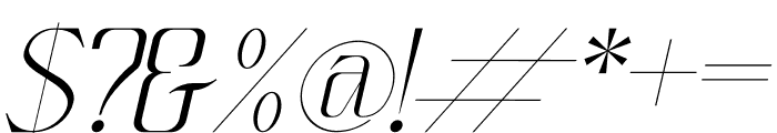 Histeria Italic Font OTHER CHARS