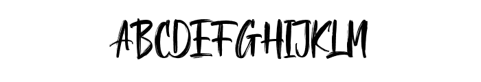 HoglaBrush-Regular Font UPPERCASE
