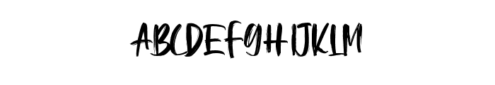 HoglaBrush-Regular Font LOWERCASE