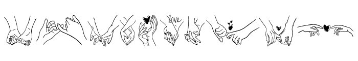 Holding Hands Love Font OTHER CHARS