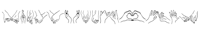 Holding Hands Love Font LOWERCASE