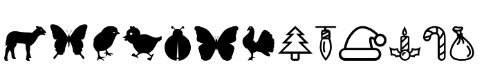 Holidaiki Symbols Font LOWERCASE