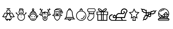 Holidaiki Symbols Font LOWERCASE
