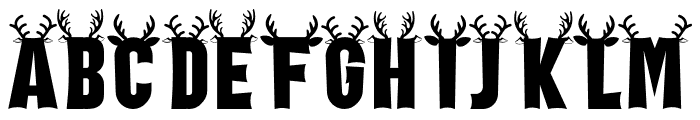 Holiday Harmony Deer Font UPPERCASE