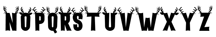 Holiday Harmony Deer Font UPPERCASE