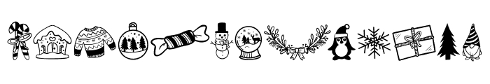 Holiday ornaments Font LOWERCASE