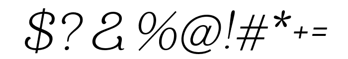 Holimole Extra Light Italic Font OTHER CHARS