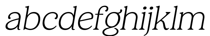 Holimole Extra Light Italic Font LOWERCASE