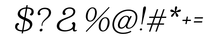 Holimole Light Italic Font OTHER CHARS