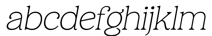 Holimole Thin Italic Font LOWERCASE