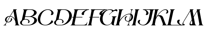 Hollirood-Italic Font UPPERCASE