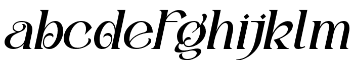 Hollirood-Italic Font LOWERCASE