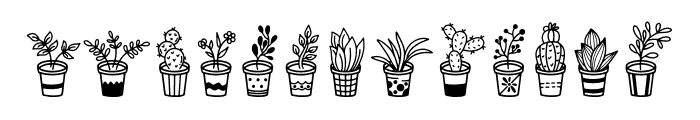 Home Plants Font LOWERCASE