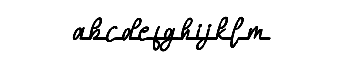 Homeless Script Slant Regular Font LOWERCASE