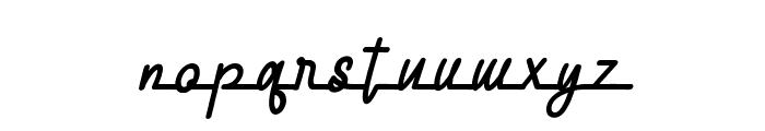 Homeless Script Slant Regular Font LOWERCASE