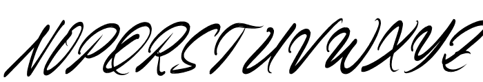 Hompetty Italic Font UPPERCASE