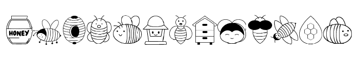 Honey Bee Dingbats Font UPPERCASE