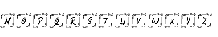 Honse Chinese Monogram Font LOWERCASE