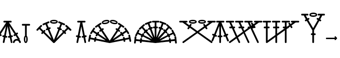 HookinCrochet Symbols 1 Font UPPERCASE