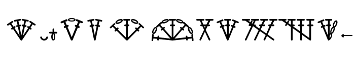HookinCrochet Symbols 1 Font LOWERCASE