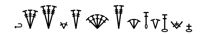 HookinCrochet Symbols 1 Font LOWERCASE