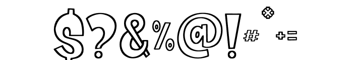 Hoola Summericon Outline Font OTHER CHARS